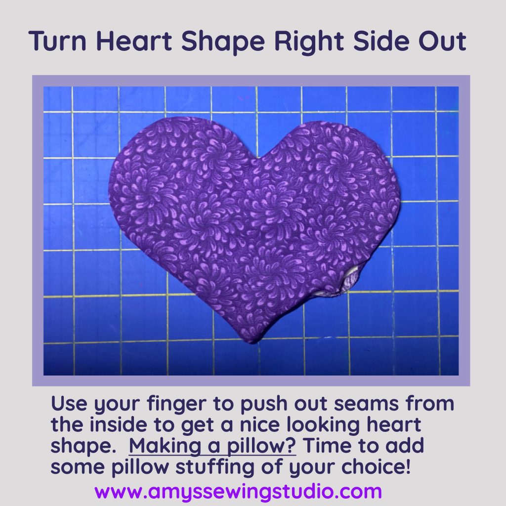 Sew a Fabric Heart shape tutorial-Amys Sewing Studio